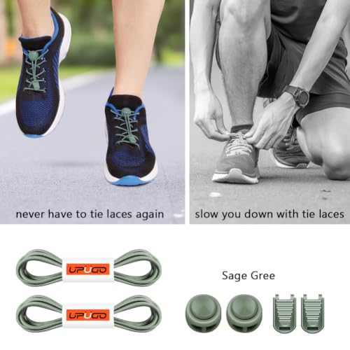 Image of UpUGo Elastic Shoe Laces, No Tie Shoe Laces for All Ages, One Size Fit All