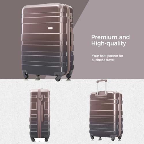 Golden 3pcs Luggage Set - ABS Hardside Spinner Suitcases (20''24''28'')4