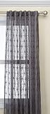 Sheer Curtains for Bedroom, Modern Contemporary Window Curtain for Living Room, Embroidered Gemma Fa