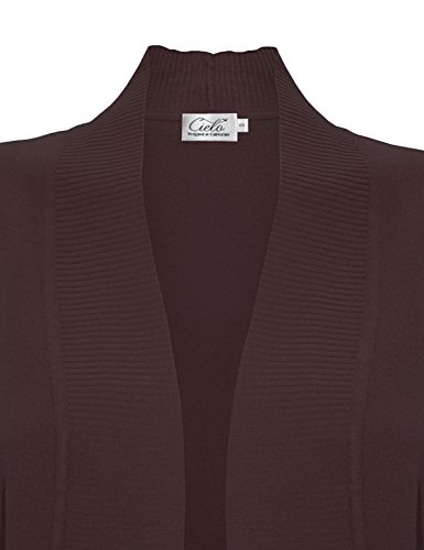 Image of Cielo Women's Solid Basic Open Front Pockets Knit Sweater Cardigan