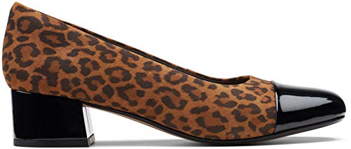 Image of Clarks Women's Clarks Women's Marilyn Sara - Dark Tan Leopard Suede - 9.5w