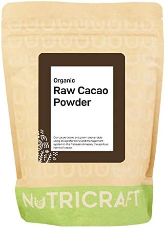 NutriCraft Organic Raw Cacao/Cocoa Powder - 1kg, 75% Criollo Cacao Beans, Made from Aromatic Beans, Superfood for Smoothies & Baking, Chocolate Making, High Nutrient, Rich Antioxidants