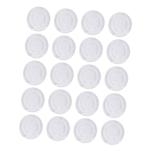 HOMSFOU 20pcs Glass Table Mats Self Adhesive Non-Slip Noiseless Protector for Furniture