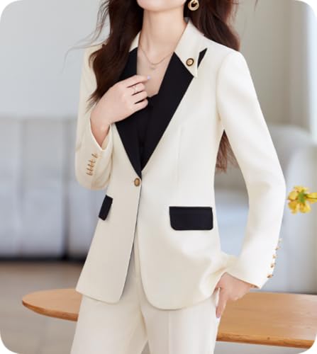 Plus Size Business Womens Suitng Tuxedo Set Pant Suits for Women Dressy for Wedding Guest2