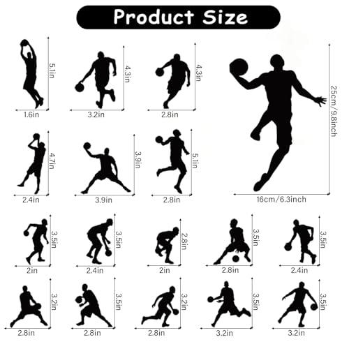 Vinilo decorativo deportivo silueta jugador de baloncesto miniatura 4