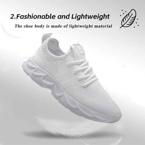 Image of DLWKIPV Mens Running Shoes Sneakers Tennis Non Slip Walking Gym Workout Athletic Slip On Casual Lightweight Breathable Mesh Fashion