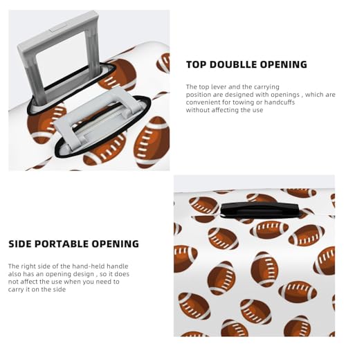 VOSERY Luggage Cover Protector Suitcase Cover - brown rugby American football High Elasticity Suitcase Covers Protector for Luggage (No Luggage)4