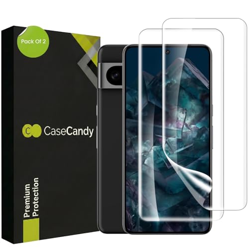 Image of Casecandy - (Pack 2 Screen Protector for Pixel 8 Pro | Curved Screen Guard Protector For Google Pixel 8 Pro - Fingerprint Support /Bubble Free /HD