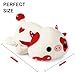 Onsoyours Cute Cow Plushie, Soft Stuffed Mushroom Love Cow Squishy Plush Animal Toy Pillow Gift for Kids (Red Mushroom Cow, 12