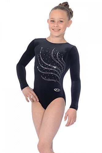 The Zone Tiara Crystal Motif Long Sleeved Gymnastics Leotard