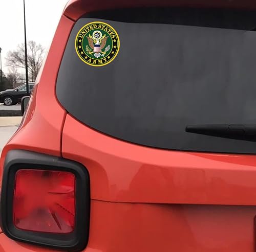 Image of US Army Military Wall HQ Decal Sticker, Pack of 3, Versatile 3-Inch Vinyl for Cars, Trucks, Windows, Laptops, and More, Durable Weatherproof Design, Patriotic Army Emblem