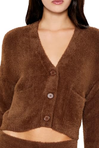 Image of Forever 21 Women's Fuzzy Cardigan Sweater