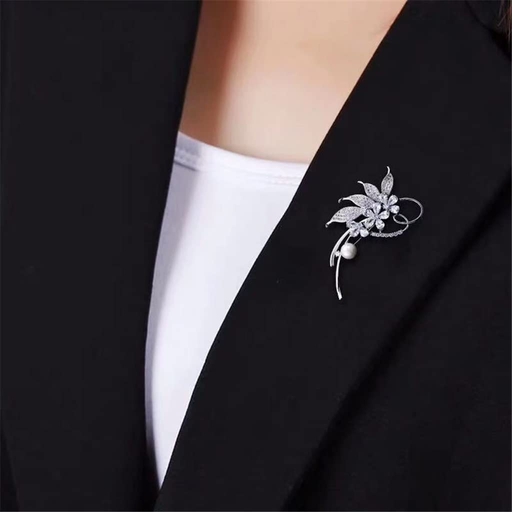 Blumenform Brosche Herbst und Winter Seidenschal Schnalle Damen Elegante Corsage