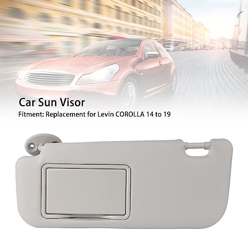 Visiera Parasole per Auto - Grigio in PVC ad Alta Durezza per Lato Guidatore Sinistro con Specchietto di Cortesia, Sostitutiva per E170 E180 2014-2019