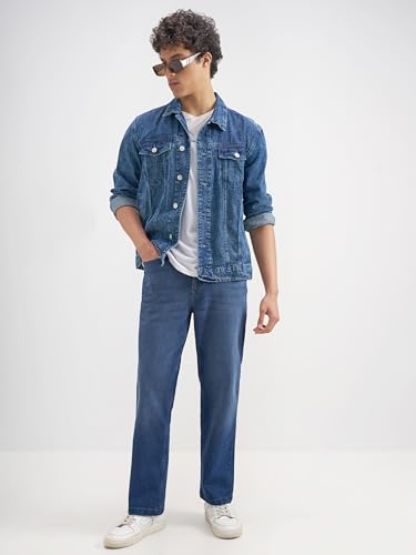 Image of Highlander Men's Straight Relaxed Fit Jeans | Stretchable | Everyday Comfort & Style| Jeans for Man|Premium Cotton Blend