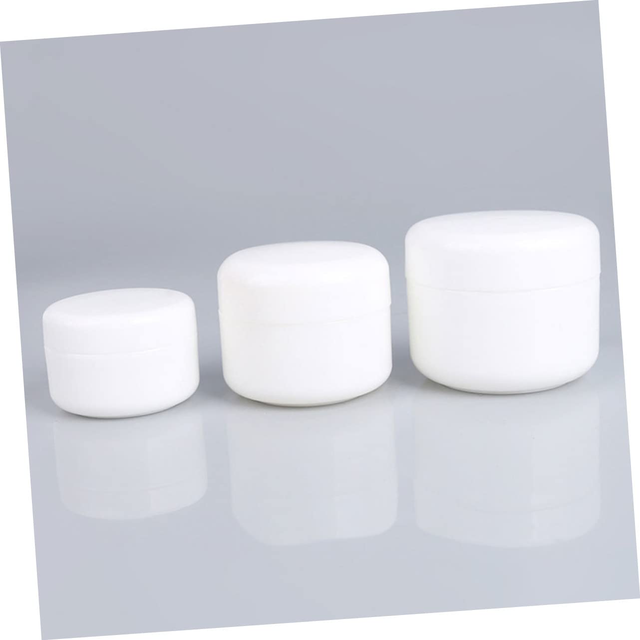 Frascos de Crema Rellenables 30ml de Pp, Blanco, 10 Piezas