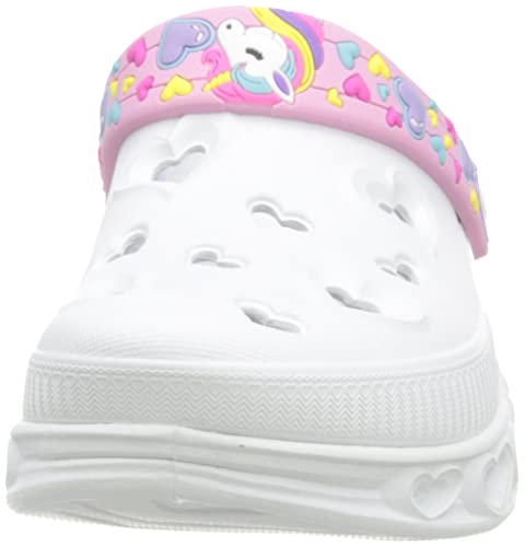 Skechers Kids Girls Light Hearted-Unicorns & Suns Clog, White, 2 Little Kid #TOP1