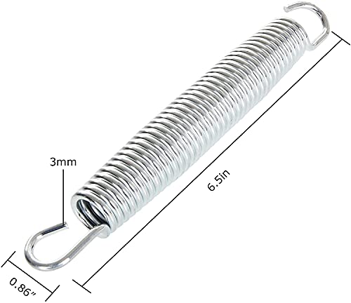AConnet-Lot-de-12-ressorts-universels-de-rechange-pour-trampoline-avec-crochet-en-T-acier-galvanise-tres-resistant-haute-resistance-et-resistance-a-la-rouille-165-cm AConnet Lot de 12 ressorts universels de rechange pour trampoline avec crochet en T, acier galvanisé très résistant, haute résistance et résistance à la rouille 16,5 cm – Image 3