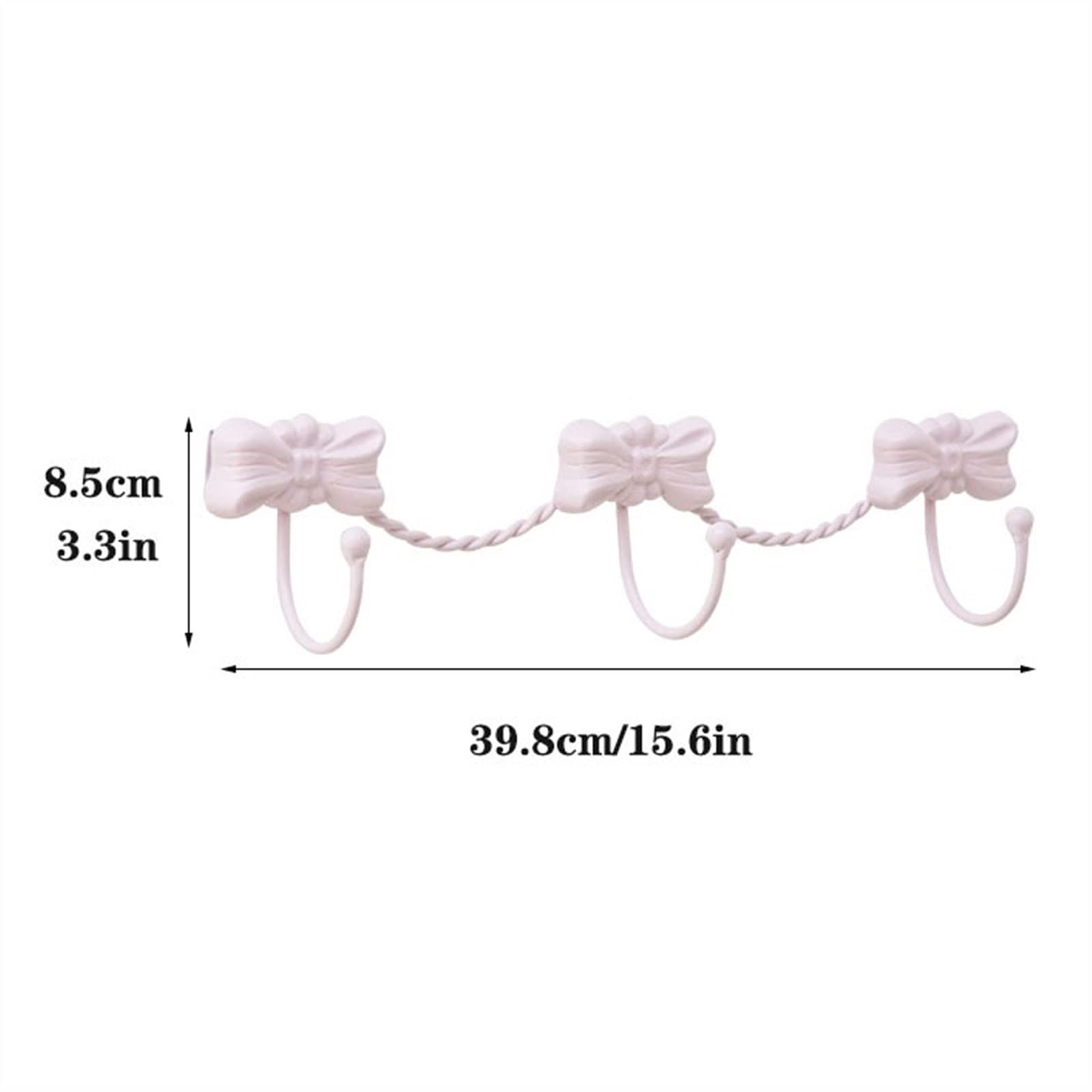 GLigeT Wand Garderobenleiste Wandmontierter Kleiderregal, Eingangskleiderbügel, weißer und rosa Wandhaken kreativer Wandbügel Haken, Leichter Luxus-Wandhaken Wandgarderoben(White)