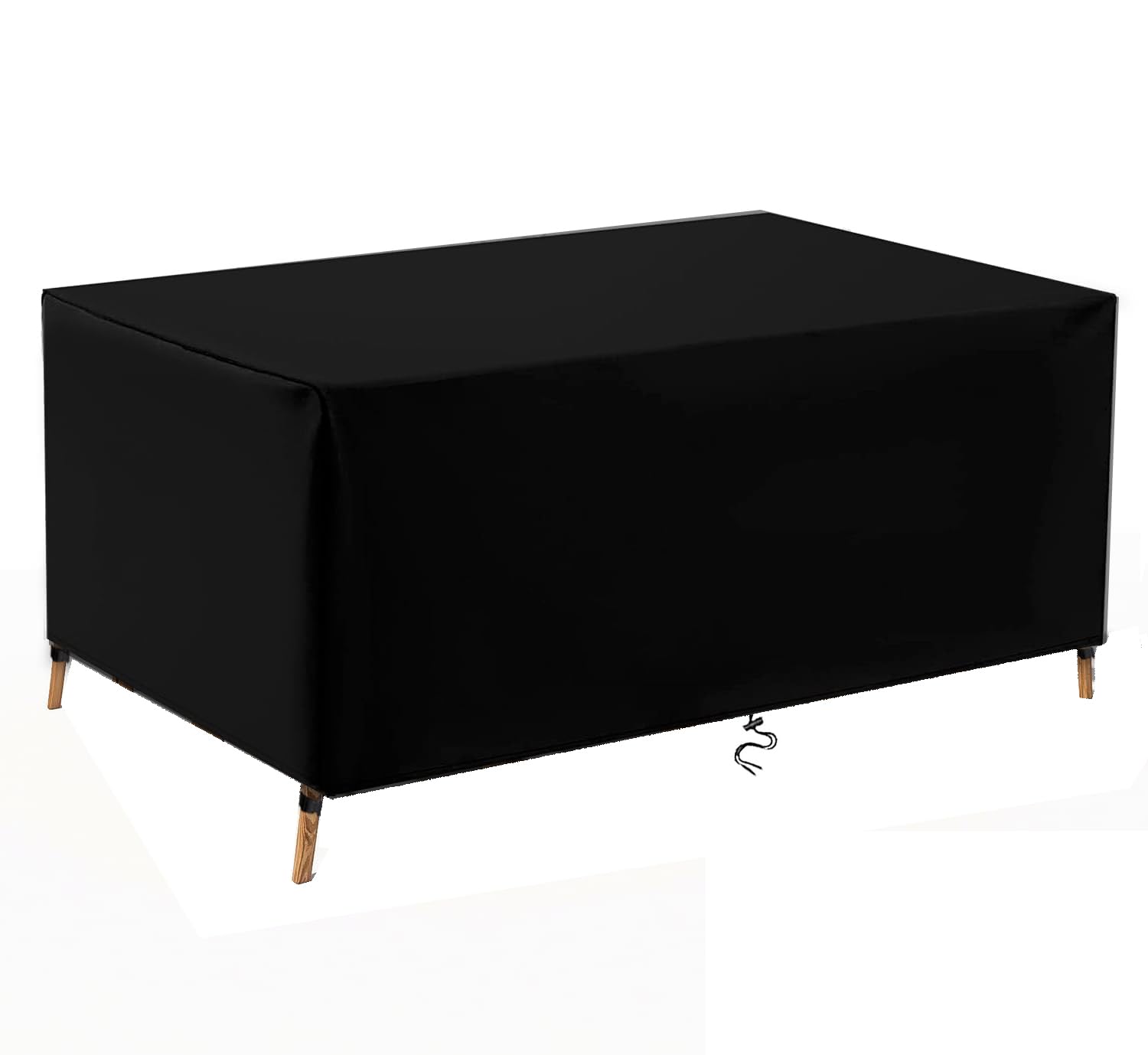 Gartenmöbel Abdeckung Wasserdicht Winterfest Multi Größe Schwarz Abdeckplane Gartenmöbel 600D Rechteckig Schutzhülle Gartenmöbel Abdeckung Sets Tische und Stühle 240x120x75cm