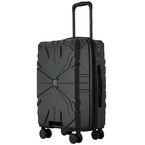 Image of Wrangler ATG Alpine 22 inch Expandable Rolling Hardside Carry-On Luggage, Jet Black
