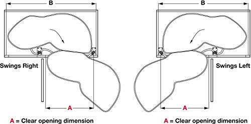 Lemans Ii Set 2-Shelf Lazy Susan With Soft-Close For Blind Base Corner Cabinets (574 Sq. Model 40, Tray Size: 12", Swings Right) #TOP6