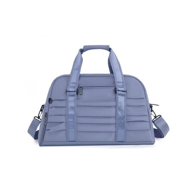 Bolsa de viagem impermeavel de grande capacidade, bolsa de ombro de fitness esportiva(azul claro)
