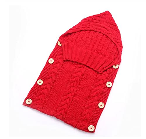 Saco de Dormir para Carrinho de Bebê com Capuz em Lã Super Quentinho para Passeios Crochê Tricot Sac