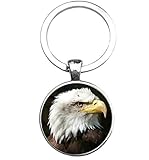Design unique Porte-clés Verre - Aigle, silverl