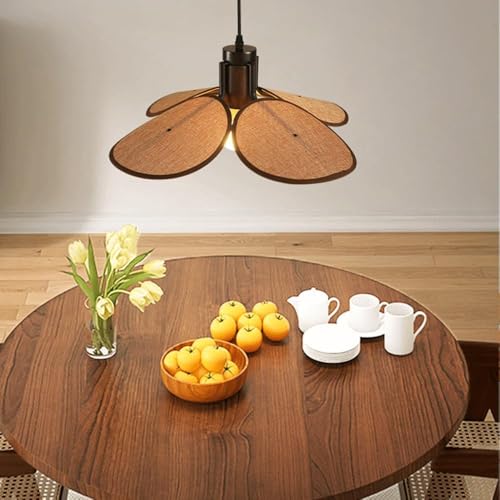 Lámpara wabi-sabi comedor de madera moderna de estilo japonés 4