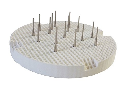 ADDLER DENTAL LAB 2 FIRING TRAYS CRUCIBLE HONEY COMB MESH ROUND WITH 20 STEEL PINS-picture-34