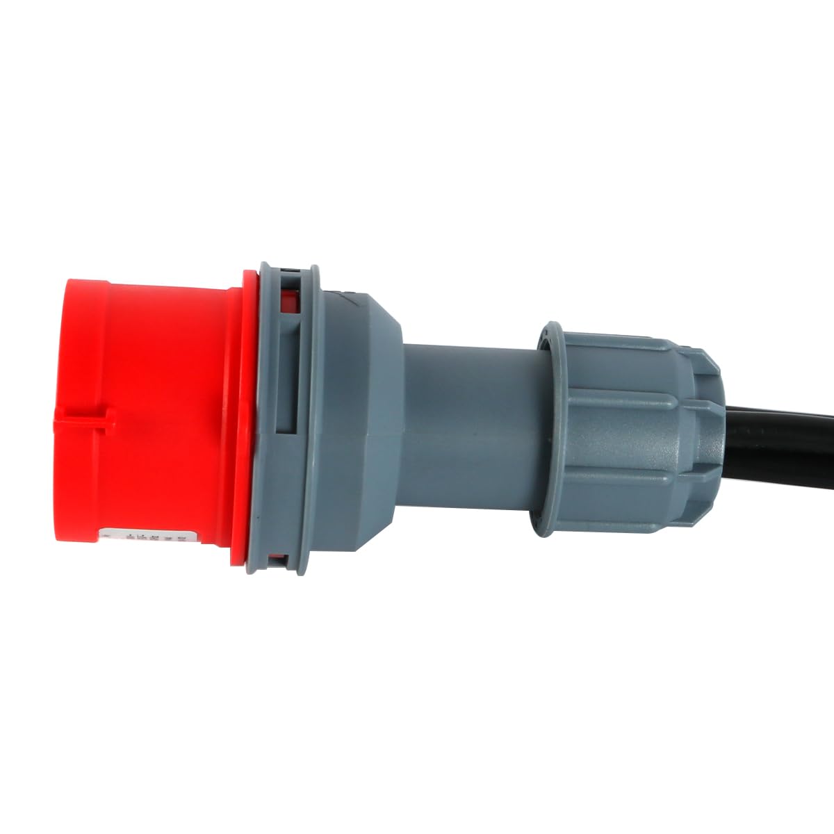 Adapter CEE o dużym natężeniu prądu 16 A do 3 x 230 V, złącze gumowe, adapter kabla zasilającego do kempingu, złącze uziemiające do przyczepy kempingowej