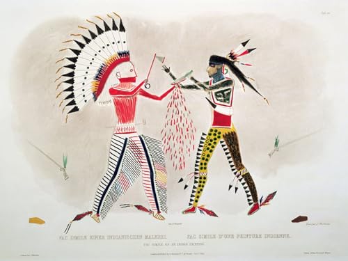 Toile indienne Karl Bodmer affiche art abstrait pour réinventer la déco du salon