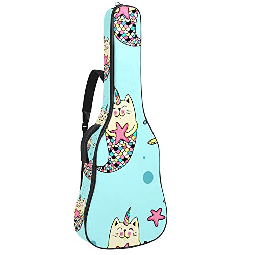 Sac pour basse acoustique bleu finie la corvée du transport avec cet étui chat sirène 106 cm