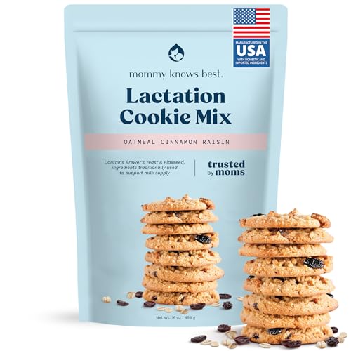 Image of Lactation Cookies Mix - Oatmeal Breastfeeding Cookie Supplement Support for Breast Milk Supply Increase (Cinnamon Raisin, 1 Pound (Pack of 1))