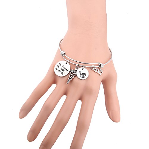 MYOSPARK Rx Pharmacy Gift for Pharmacy Expandable Bangle Bracelet Medical School Graduation Gifts2