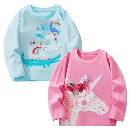 Pilipulu Langarmshirt Mädchen Baumwolle Longsleeve Kinder...