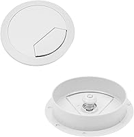 Vista 1 de MroMax Ojales de escritorio de plástico de 2.36 pulgadas (2.362 in), cubierta para cables de escritorio, organizador de cables para el hogar, Gris