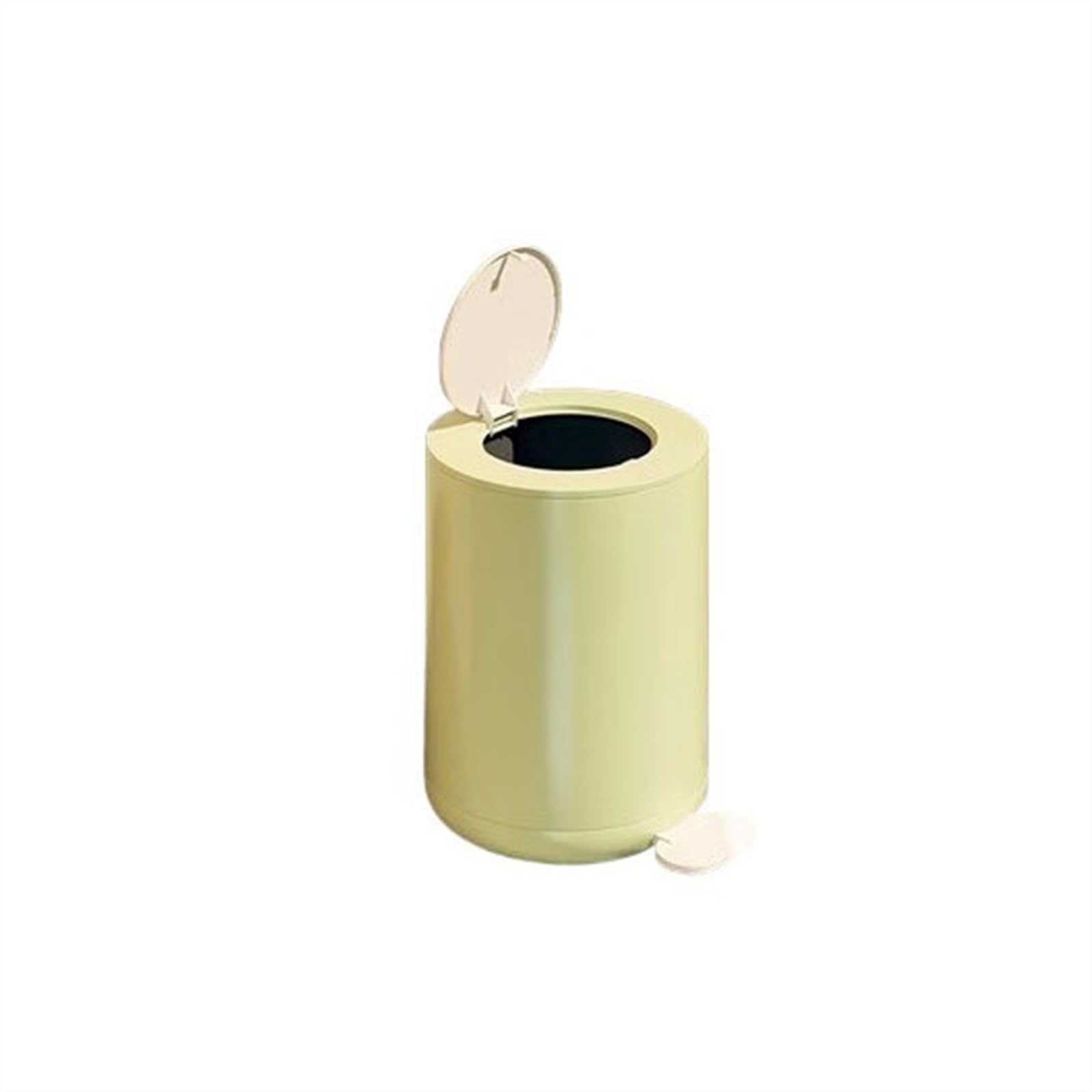Pattumiera da bagno Piede Pressa a mano Tipo Pattumiera Domestica Luce Lusso Bagno WC Cucina Soggiorno con coperchio Camera da letto Grande capacità Bidoni della spazzatura per interni(Green,Piccolo)