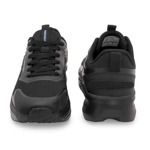 Image of Red Tape Men's Sneakers Grey Blue Mesh Round Toe Lace-Up Comfort Grip