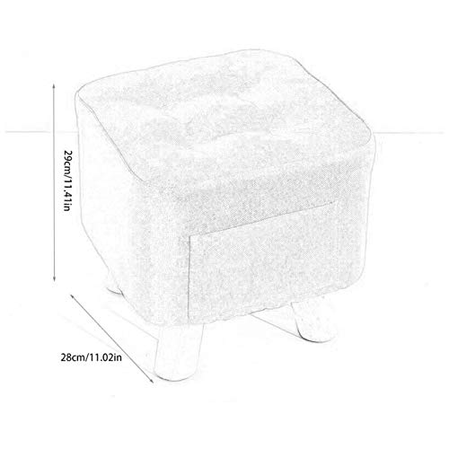 Tabouret carré avec rangement pour gagner de la place dans une petite chambre