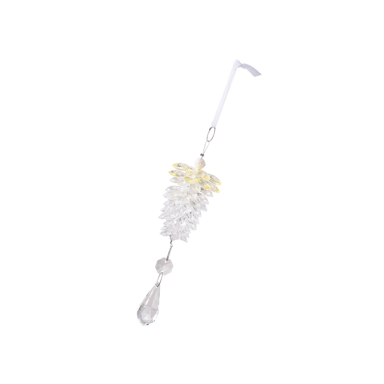 carotoe Decorative Acrylic Pinecone Ornament for Christmas Tree Transparency Pine Cone Crystal Hanging Festival Decoration Transparency Crystal Holiday Hanging Decoration