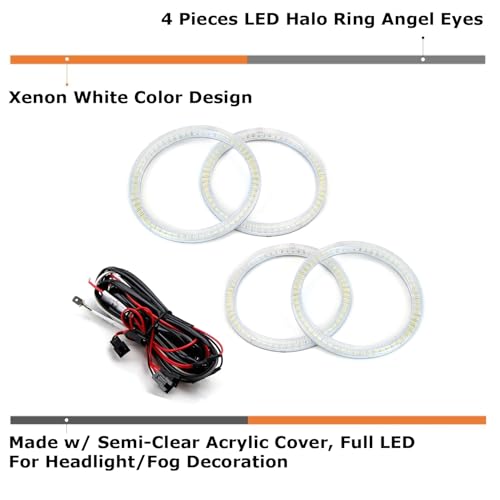 Kit de anillos halo LED blanco xenón 7000K para BMW E90/E91 miniatura 2