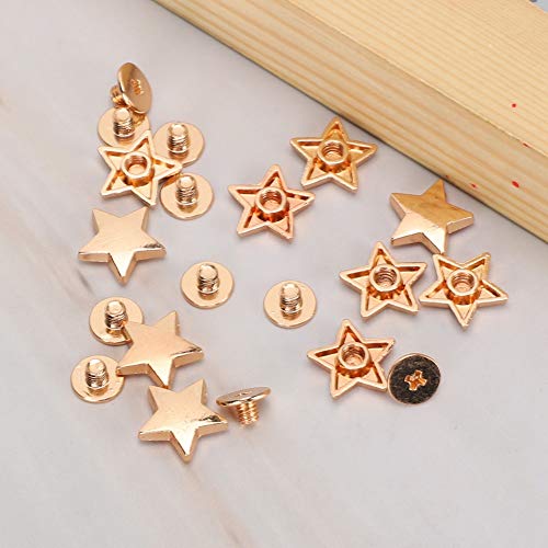 Rebite em forma de estrela, revestimento de material de liga de zinco, rebite de cinto, jaquetas de