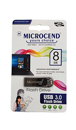 Image of 8gb 3.0 USB Pen Drive /Flash Drive with Metal Body External Storage Device (Color -Black Shine) (M1-01)