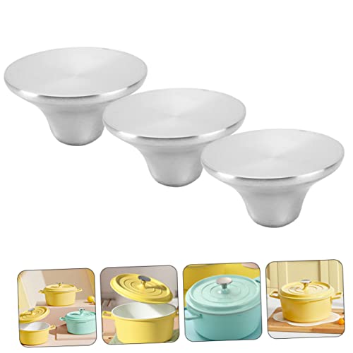 MARMERDO 3 Peças De Esmalte Para Panelas Utensílios De Cozinha Botões De Forno Tampa De Panela Unive