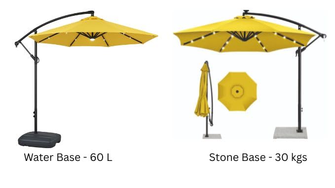 Image of Invezo Garden Umbrella LED Side Pole Round Outdoor Patio Umbrella (9ft diameter) Patio outdoor /Big Size Outdoor /Balcony Umbrella.