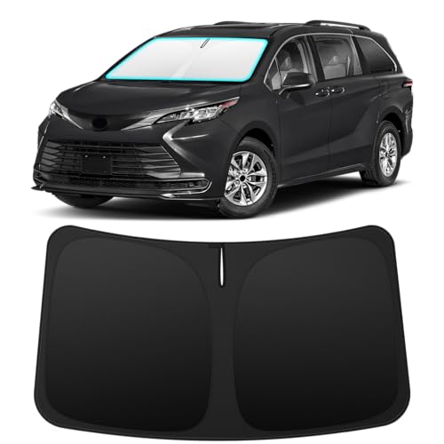 Image of INSAUTO Custom Fit Windshield Sun Shade for Toyota Sienna 2021-2026 | Foldable Front Window Sunshade Car Accessories, UV & Heat Reflector, Keeps Interior Cool, Includes Storage Bag