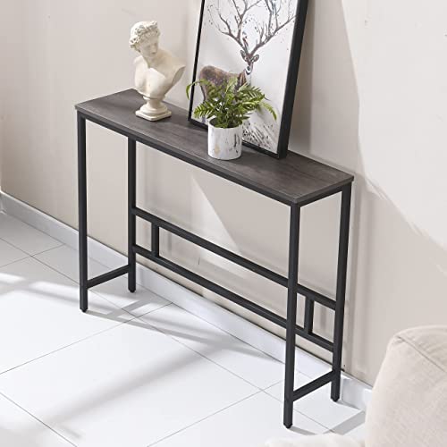 Majaro Modern Industrial Sofa Console Table For Living Room, Office (Dark Grey, Single Layer) #TOP5