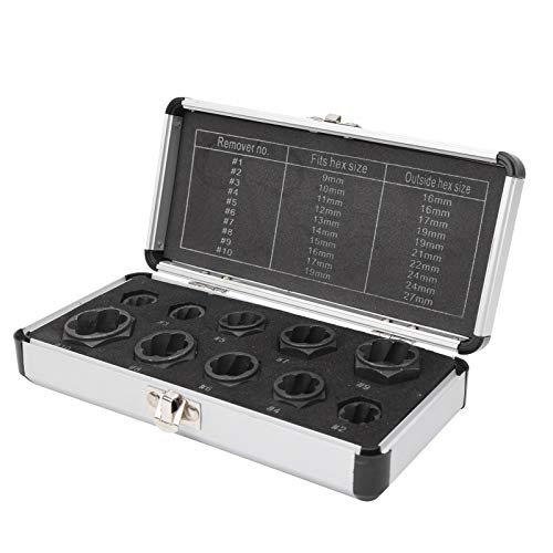 Extracteur d'écrous, extracteur de boulons endommagés, outils de quincaillerie en alliage d'aluminium pour la réparation automobile, têtes de 9 10 11 12 13 14 15 16 17 19mm 10 – vue 6